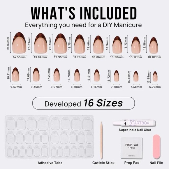 💅 Tortoise Shell Press-On Nails – Almond Shape (Short Length, Soft Gel) – NEW - Picture 2 of 4